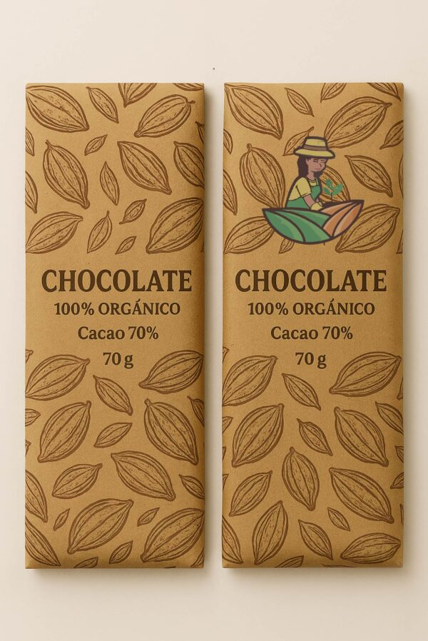 Barras de chocolate 70 %